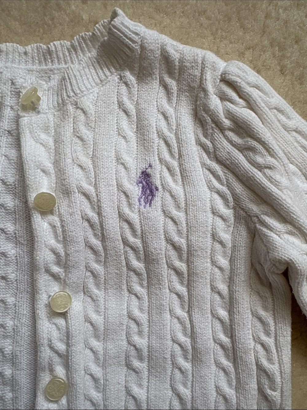 Ralph Lauren White Cardigan